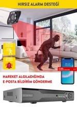 2MP AHD 4'lü Dome Kamera Seti İç Ortam Eksiksiz Full Set DX1 fotoğraf-7