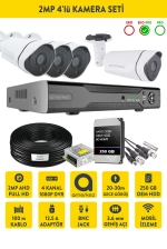 2MP AHD 4'lü Kamera Seti Dış Ortam Eksiksiz Full Set UX4 fotoğraf-1