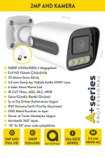 2MP AHD 4'lü Kamera Seti Dış Ortam Eksiksiz Full Set ZX1 fotoğraf-2