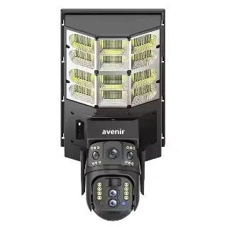 4MP 2 Kameralı 10X Optik Zoom 4G Sim Kartlı Solar Panelli Sokak Lambası