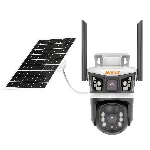 4MP 2 Kameralı Solar Panelli PTZ Wifi Kamera fotoğraf-1