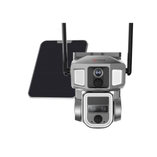 CN-201G-10X 2K Üç Lensli Düşük Güçlü 4G Solar PTZ Kamera