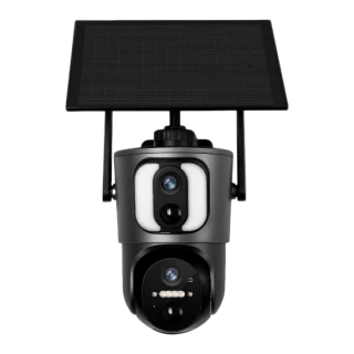 CN-410G 2K Çift Lensli Düşük Güçlü 4G Solar PTZ Kamera
