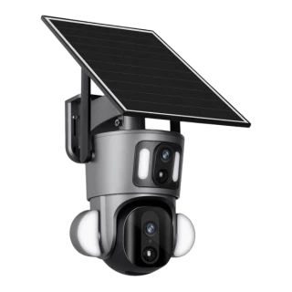 CN-415G 2K Çift Lensli Düşük Güçlü 4G Solar PTZ Kamera