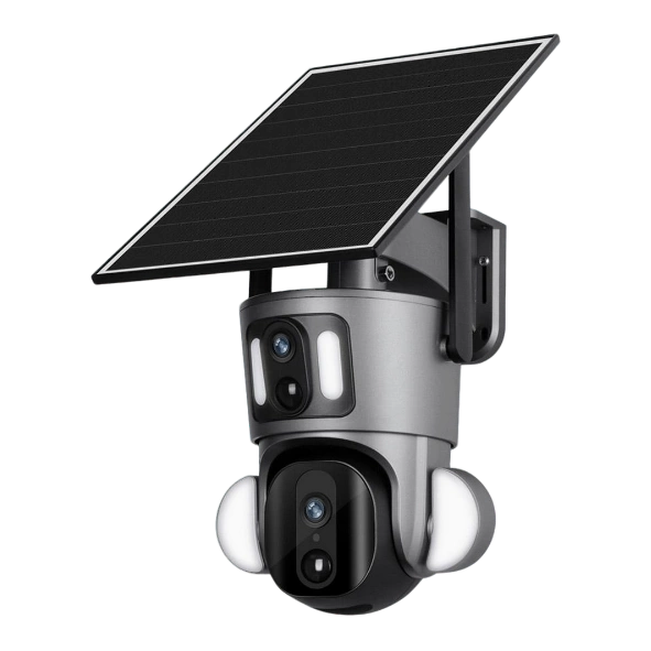 CN-415G 2K Çift Lensli Düşük Güçlü 4G Solar PTZ Kamera
