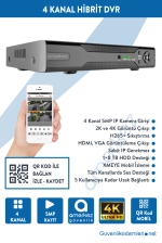 4MP IP Dahili Sesli ve Gece Renkli 4 Kameralı IP Full Hazır Set | IP-1009-4 fotoğraf-3