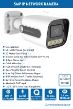 5MP IP Dahili Sesli ve Renkli 8 Kameralı IP Full Hazır Set | IP-5514-8 fotoğraf-2