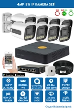 4MP IP Dahili Sesli ve Renkli 8 Kameralı IP Full Hazır Set | IP-5514-8 fotoğraf-feed