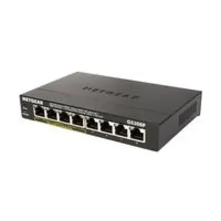 NetGear GS308P-100PES 8 Portlu 10/100/1000 Gigabit Ethernet Switch, 4 Port PoE (53W)