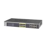 NetGear JGS516PE-100EUS 16 Portlu 10/100/1000 Gigabit Prosafe Plus Switch, 8 Port PoE (85W) fotoğraf-1
