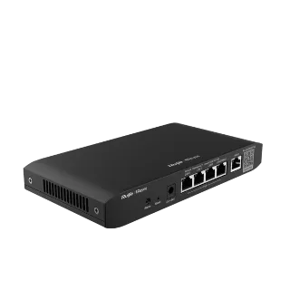 Reyee RG-EG105G-P 5 Portlu Router, Web Yönetilebilir, 2 WANs, 100 Kullanıcı, 4 Port PoE(54W), 300Mbps