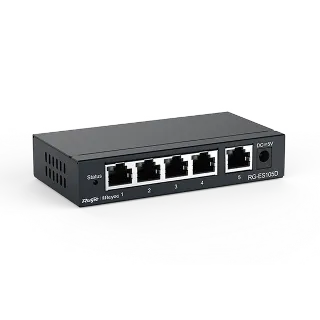Reyee RG-ES105D 5 Portlu, 10/100 Fast Ethernet, Tak Çalıştır Switch, Metal Kasa
