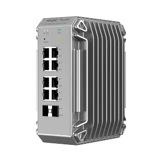 Reyee RG-NIS3100-8GT2SFP-HP 8 Portlu, 10/100/1000 Gigabit, Endüstriyel Switch, 2 SFP, 8 Port PoE+ (240W)