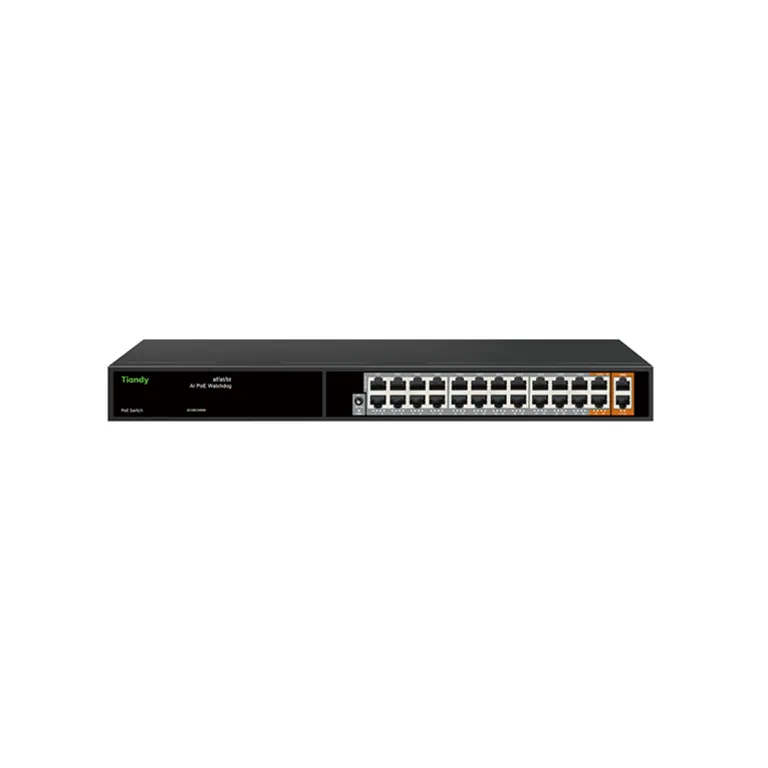 Tiandy PS-1022E2G-2G 24 Port Yönetilmeyen AI AI Hybrid PoE Switch