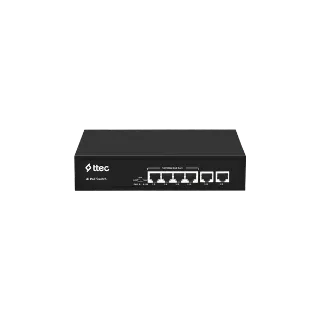 ttec 0665P 4 Portlu, 10/100 Fast Ethernet, Tak Çalıştır Switch, 2 Fast Ethernet Uplink, 4 Port PoE+ (65W) (TSS)