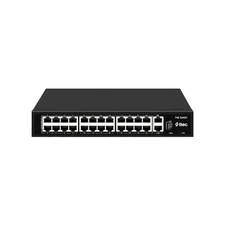 ttec 26300PG 24 Portlu, 10/100 Fast Ethernet, Tak Çalıştır Switch, 2 Gigabit Uplink, 24 Port PoE+ (300W) (TSS)