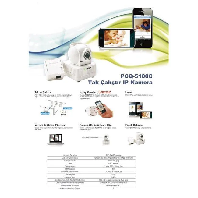 Artes PCQ-500C - Dome IP kamera