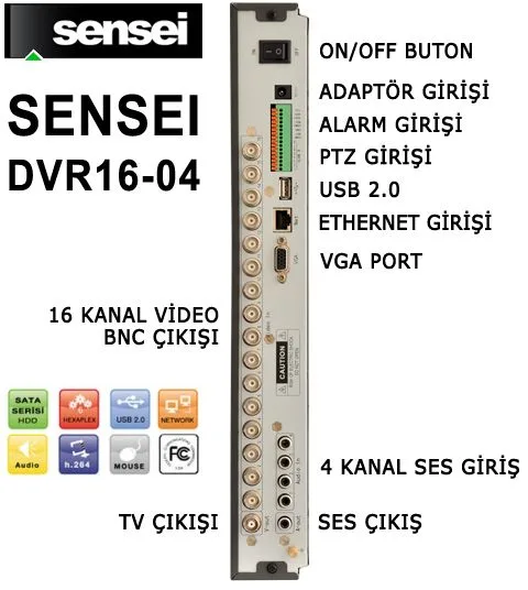 Sensei DVR16-04 - DVR kayıt cihazı