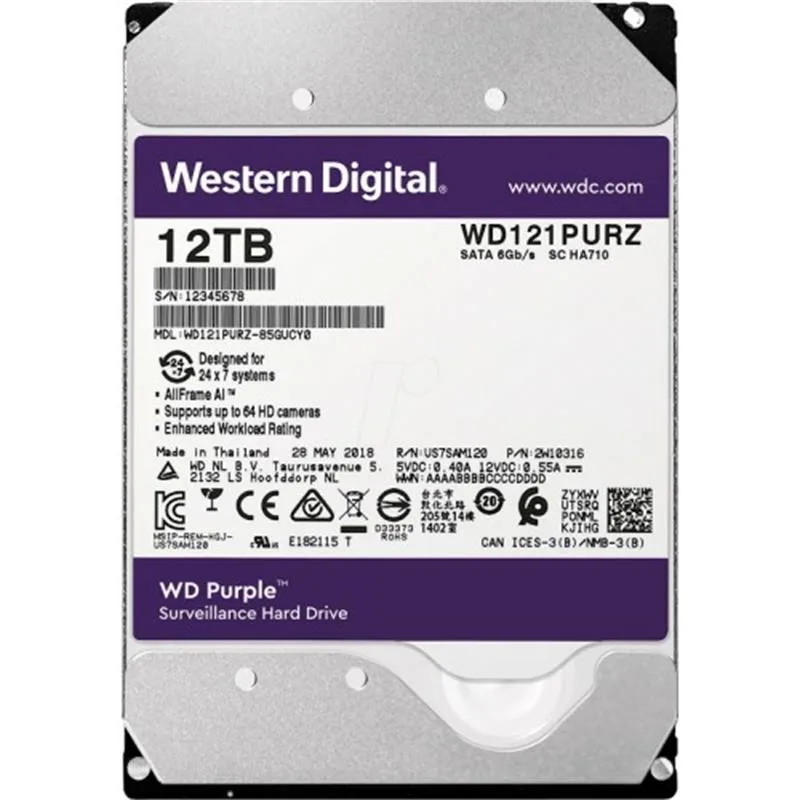 WD WD121PURP - Güvenlik amaçlı HDD